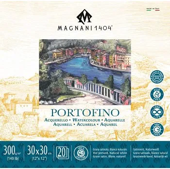 Blok Akvarelový blok Magnani Portofino 30x30cm 300g 100% bavlna (Akvarelový blok Magnani Portofino 30x30cm 300g 100% bavlna)