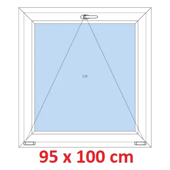Okno Soft Plastové okno 95x100 cm, sklopné