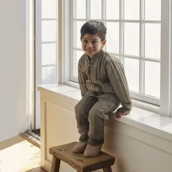 dívčí zimní kombinéza EN-FANT Thermal set AOP Moss Green 98 (doporučená výška 96-103cm)