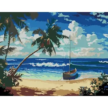 Malování podle čísel Rosa – 239 loď na pobřeží (Malování podle čísel Rosa – 239 loď na pobřeží)