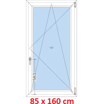 Okno Soft Plastové okno 85x160 cm, otevíravé a sklopné