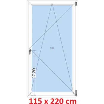Okno Soft Plastové okno 115x220 cm, otevíravé a sklopné