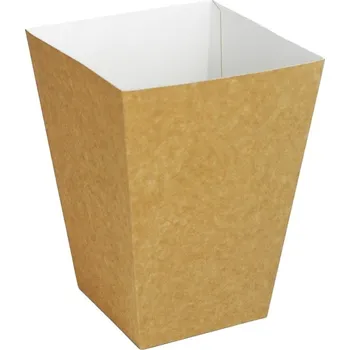 Jednorázové nádobí Think`n green Papírový box na popcorn kraft TnG 105/105/140mm 1,3L 100ks
