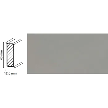 soklová lišta Doellken Döllken - Soklová lišta CUBU flex life 40mm, stříbrná 1246, 250 cm