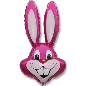 Fóliový balónek Králík, růžový,90x58cm (volný)