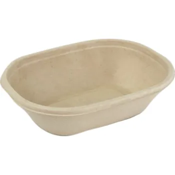 Jednorázové nádobí Sabert Miska na salát z cukrové třtiny 770ml 190/150/60mm 50ks