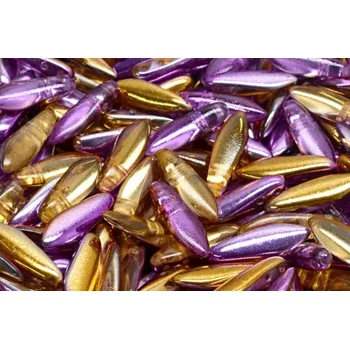 Dětské navlékací korálky Dvoudírkové jazýčky 5x16mm - č.73