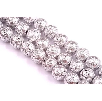 Korálek Láva pokovená č.186 (8mm)