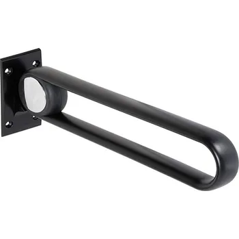 Madlo do koupelny Bemeta HELP: Madlo, 620 mm, ve tvaru U, sklopné, bez krytky, hliník, černá 355107270