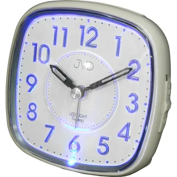 Budík Netikající tichý budík JVD SRP871.1 s LED podsvícením (modré)