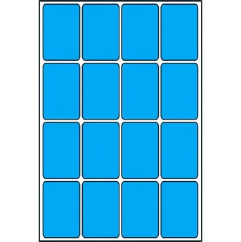 Samolepící etiketa Toppapír Print etikety barevné 22x33mm, 10 listů, A6, 16ks/list Barva: Modrá