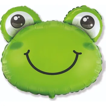 Fóliový balónek Žába, zelený, 63x70cm