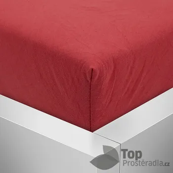 Prostěradlo Jersey prostěradlo 90x200 Premium - Červená