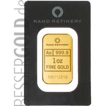 RAND REFINERY Zlatý slitek 1 oz