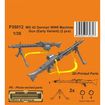 Plastikový model 1/35 MG 42 German WWII Machine Gun Early (2 pcs.)