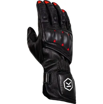 Moto rukavice moto rukavice KNOX OULTON, černo-červené Velikost: L