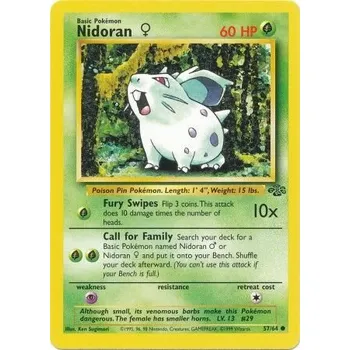 Karetní hra Pokémon JU 57/64 Nidoran F - Jungle Stav: Good
