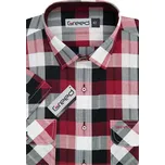 Košile AMJ Greed Comfort fit s krátkým rukávem - červená SK362 velikost: 41