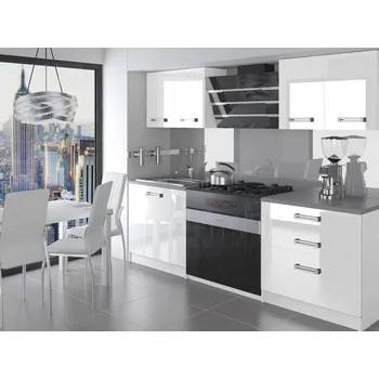 Kuchyňská linka Kuchyňská linka Belini 120 cm bílý lesk s pracovní deskou Tiesto INF TIESTO/2/WT/W/0/D