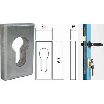 Nábytkové kování Kovový kryt vložky 30x60x15 2305015 "AKČNÍ CENA BEZ SLEVY"