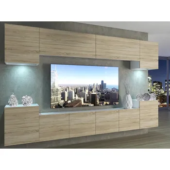 Obývací stěna Obývací stěna 300 cm Belini dub sonoma Imperium 4 IMP 4/5/W/DS/0/0