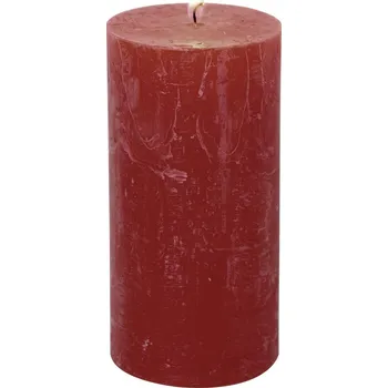 Svícen IHR červená rustikální svíčka 14 cm