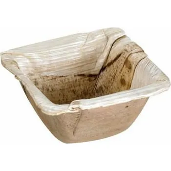 Jednorázové nádobí FINGERFOOD miska z palmového listu FirstPack 63/63/30mm 50ks