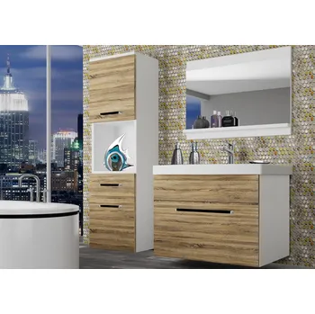 Koupelnový nábytek Koupelnový nábytek Belini dub sonoma + umyvadlo + zrcadlo ROD M 3/0/W/DS/0/ZW