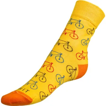 Dámské ponožky BELLATEX Dámské a pánské ponožky Kolo, žluté