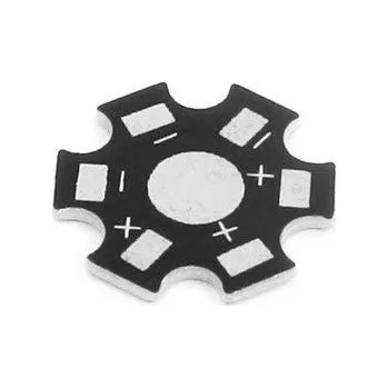 Elektronická součástka Hliníková deska plošného spoje (PCB) pro 1W, 3W LED průměr 20mm, černá