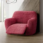 decoDoma napínací potah na křeslo bielastický VITTORIA bordó relaxační křeslo (š. 70 - 90 cm)