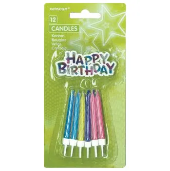 Party dekorace Svíčka a nápis Happy Birthday