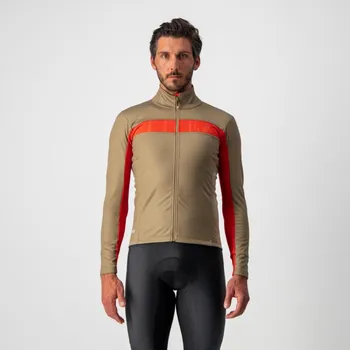 Cyklistická bunda CASTELLI Cyklistická zateplená bunda - MORTIROLO VI - zelená 3XL
