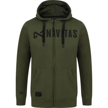 Rybářské oblečení Navitas Mikina CORE Zip Hoody Green Varianta: L