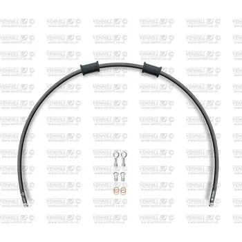 Hadice zadní brzdy Venhill POWERHOSEPLUS DUC-6001R-BK (1 hadice v sadě) černé hadice, chromové koncovky