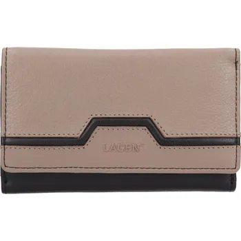 Peněženka Lagen dámská peněženka kožená BLC/5375/422 -černá/šedá BLK/TAUPE + doprava zdarma