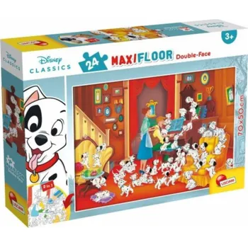 Lisciani Oboustranné podlahové puzzle Maxi 24 Disney classic