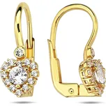 Lillian Vassago Zlaté náušnice srdce se zirkony LLV98-GER037