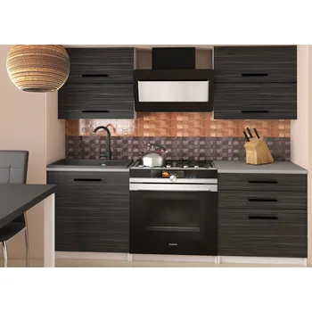 Kuchyňská linka Kuchyňská linka Belini 120 cm královský eben s pracovní deskou Eleganta2 TOR ELEGANTA2/2/WT/HK/0/B1