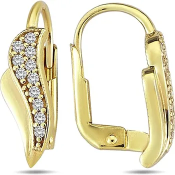 Náušnice Lillian Vassago Originální zlaté náušnice se zirkony LLV98-GER044