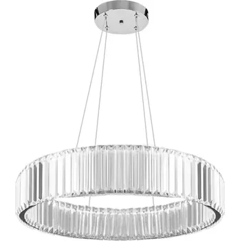 Toolight, LED křišťálová závěsná lampa APP982-CP, stříbrná, OSW-03641