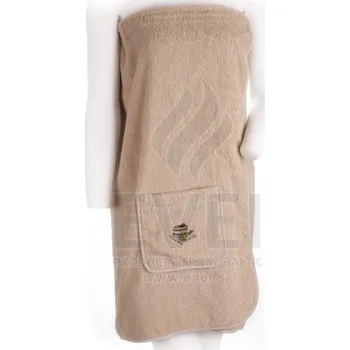 EVEI - Kilt do sauny dámský, 40% len 60% bavlna, 75x140cm, hnědá