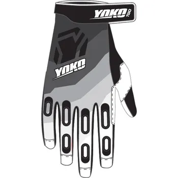 Moto rukavice Motokrosové rukavice YOKO TWO černo/bílo/šedé XXL (11)