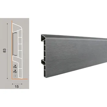 soklová lišta Midas PVC soklová lišta ASPRO Q 83 | metalic 1 (250 cm)