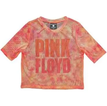Merch Pink Floyd: Pink Floyd Ladies Crop Top: Stacked Logo (mesh) (medium) M
