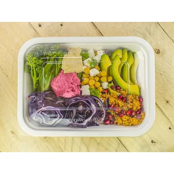 Jednorázové nádobí Víčko hranaté PLA Vegware 253/195/25mm 50ks