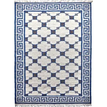 Koberec Ručně vázaný kusový koberec Geo DESP P82 Silver Blue, 80x150, modrá, chodba / předsíň, Diamond Carpets India - 1 rok na vrácení + DOPRAVA ZDARMA k Vám i zpět