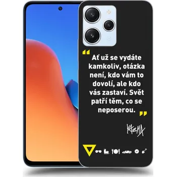 Pouzdro na mobilní telefon Picasee silikonový černý obal pro Xiaomi Redmi 12 4G - Kazma - SVĚT PATŘÍ TĚM, CO SE NEPOSEROU
