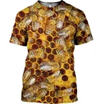 Tričko pro včelaře med a včely 3D potisk Velikost: 4XS, Barva (Varianta): Tričko