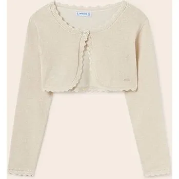 Dívčí svetr dívčí bolerko béžové se třpytem Mayoral 332-94 velikost 164